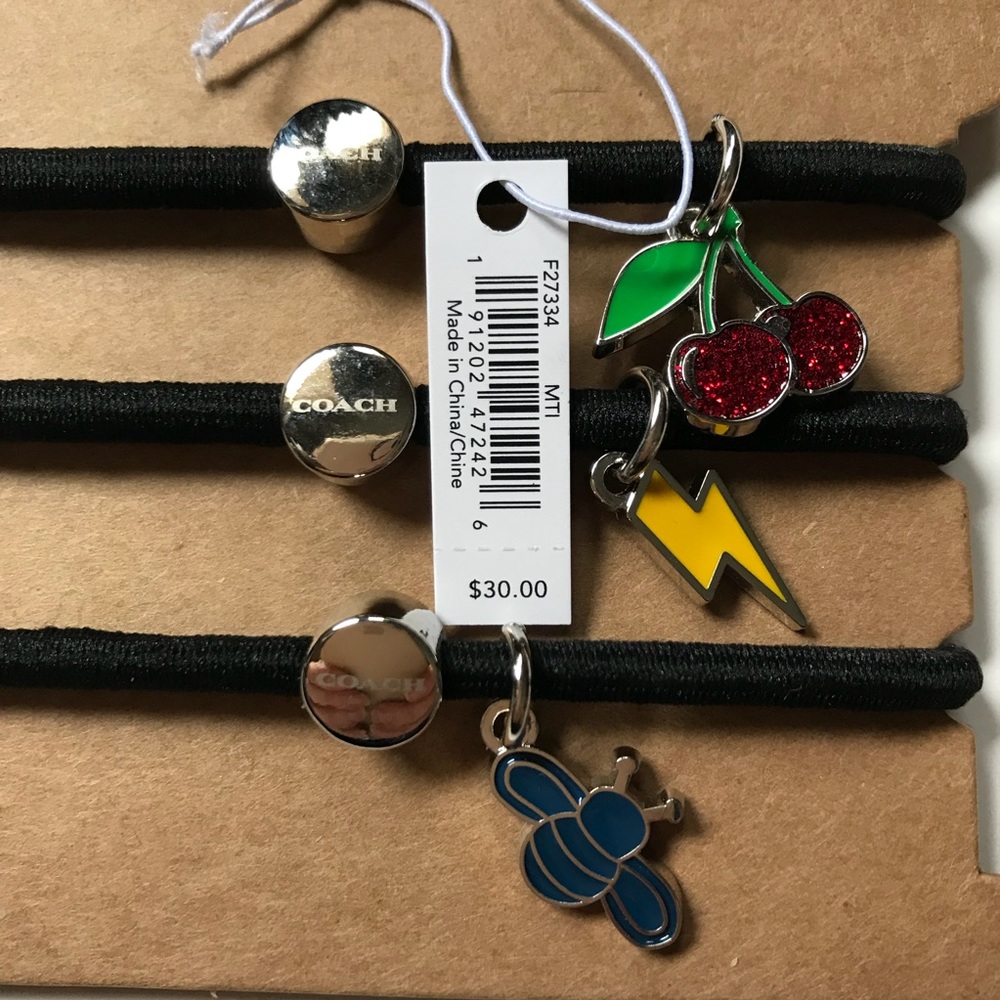 Coach elastic ponytail bands NWT - Picture 2 of 3